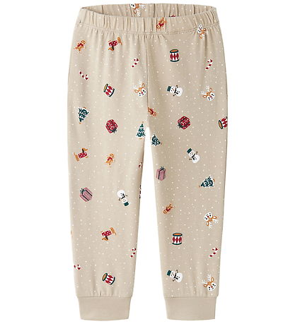Name It Nattøj - 2-delt - NmnVismas - Pure Cashmere/Christmas