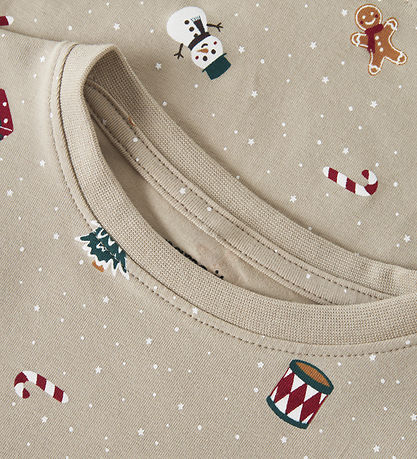 Name It Nattøj - 2-delt - NmnVismas - Pure Cashmere/Christmas
