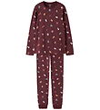 Name It Nattøj - 2-delt - NknVismas - Burgundy/Christmas