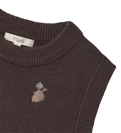 Fliink Vest - Strik - Benna Pinecone - Coffee Bean