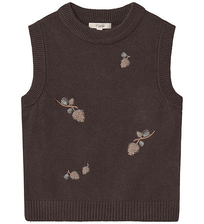 Fliink Vest - Strik - Benna Pinecone - Coffee Bean