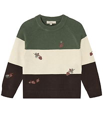 Fliink Bluse - Strik - Benna Pinecone - Beetle/Sandshell/ Coffee