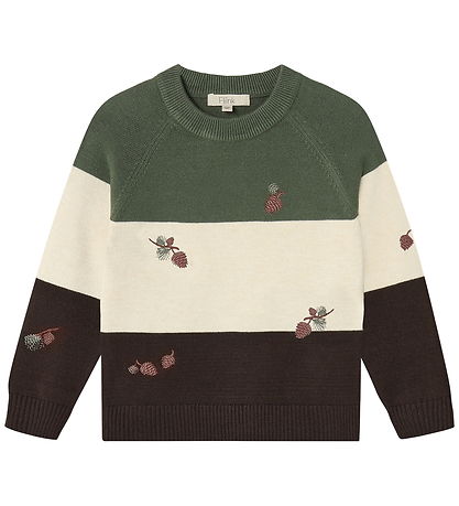 Fliink Bluse - Strik - Benna Pinecone - Beetle/Sandshell/ Coffee