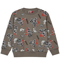 LEGO® Ninjago Sweatshirt - LWSian 715 - Brun m. Print