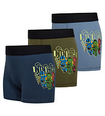 LEGO® Ninjago Boxershorts - 3-pak - LWAkio 708 - Blå/Grå