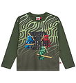 LEGO® Ninjago Bluse - LWTaj 713 - Armygrøn m. Print