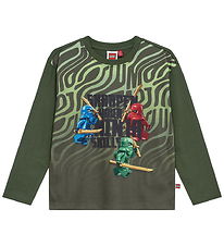 LEGO® Ninjago Bluse - LWTaj 713 - Armygrøn m. Print