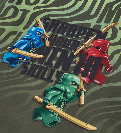 LEGO® Ninjago Bluse - LWTaj 713 - Armygrøn m. Print