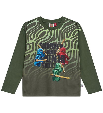 LEGO® Ninjago Bluse - LWTaj 713 - Armygrøn m. Print