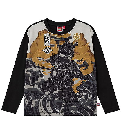 LEGO® Ninjago Bluse - LWTaj 718 - Sort m. Print
