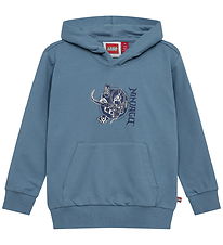 LEGO® Ninjago Hættetrøje - LWSian 705 - Blå m. Print