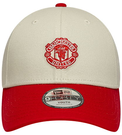 New Era Kasket - 9Forty - Manchester United - Beige/Rød