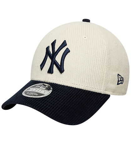 New Era Kasket - Fløjl - 9Forty - New York Yankees - Beige/Navy 