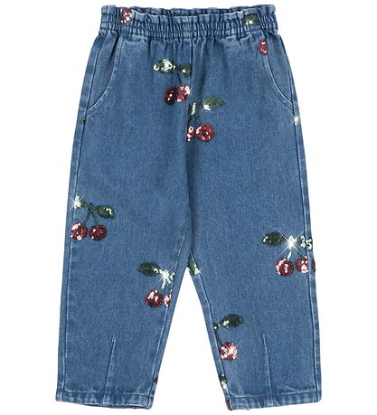 Konges Sløjd Bukser - Denim - Magot - Cherry Sequin