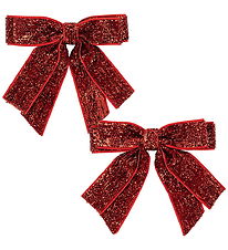 Konges Sløjd Hårspænder - 2-pak - Velvet - Red Glitter