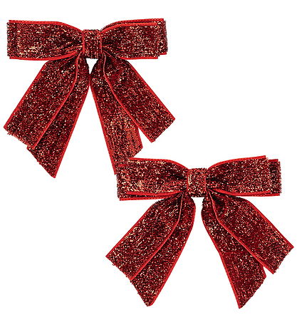 Konges Sløjd Hårspænder - 2-pak - Velvet - Red Glitter