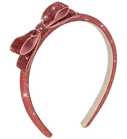 Konges Sløjd Hårbøjle - Velvet Bow - Rose Glitter