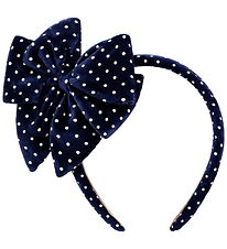 Konges Sløjd Hårbøjle - Velvet Bowie - Navy Dot