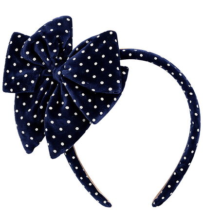 Konges Sløjd Hårbøjle - Velvet Bowie - Navy Dot