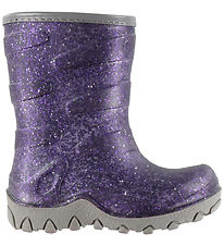 Mikk-Line Gummistøvler m. For - Glitter - Plum Perfect