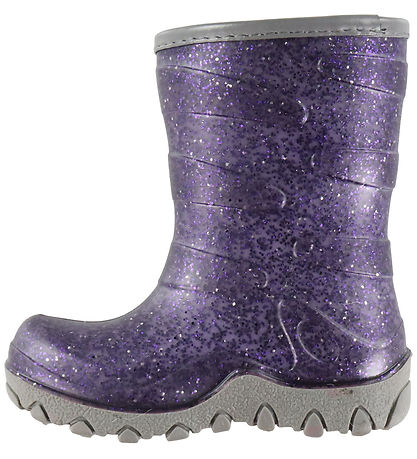 Mikk-Line Gummistøvler m. For - Glitter - Plum Perfect