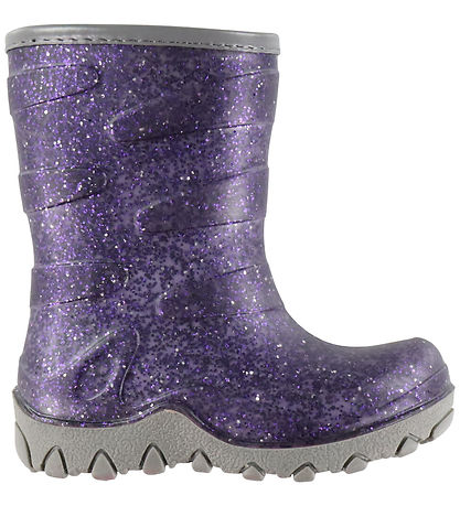 Mikk-Line Gummistøvler m. For - Glitter - Plum Perfect