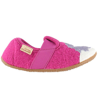 Living Kitzbühel Hjemmesko - Uld - Very Fuchsia m. Enhjørning