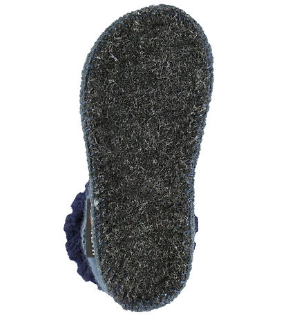 Haflinger Hjemmesko - Hüttenschuh Blaubeere - Taubenblau