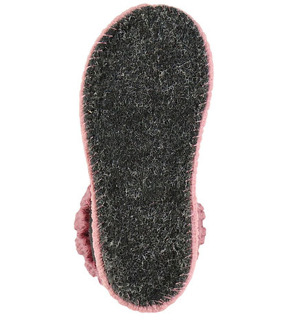 Haflinger Hjemmesko - Hüttenschuh Erdbeere - Puder