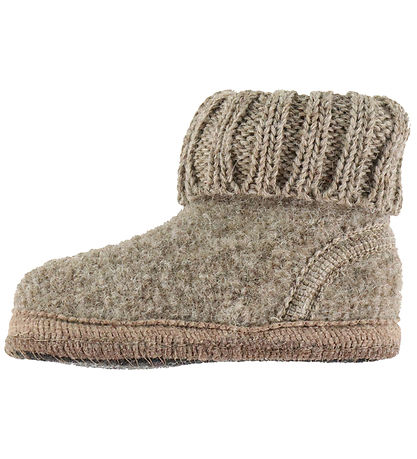 Haflinger Hjemmesko - Hüttenschuh Karl - Beigemeliert öko