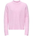 Kids Only Sweatshirt - Strik - KogCamilla - Pink Lady/Melange
