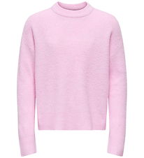 Kids Only Sweatshirt - Strik - KogCamilla - Pink Lady/Melange