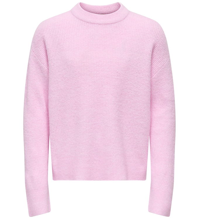 Kids Only Sweatshirt - Strik - KogCamilla - Pink Lady/Melange