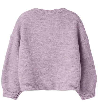 Name it Bluse - Strik - NmfOgusse - Mauve Shadows/Birch Hearts