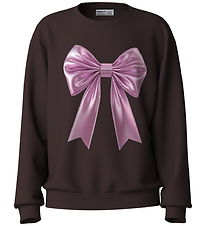Name it Sweatshirt - NkfVotea - Chocolate Plum/Shiny Bow