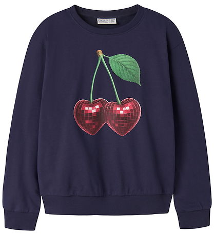 Name it Sweatshirt - NkfVotea - Evening Blue/Disco Cherry