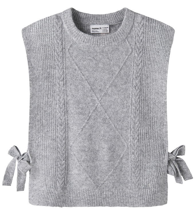 Name it Vest - Strik - NkfRianni - Grey Melange