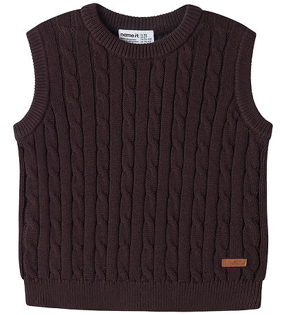 Name It Vest - Strik - NmmRaffat - Chocolate Plum