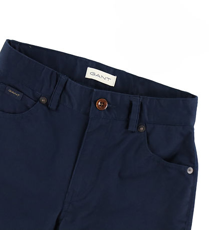 GANT Bukser - Five Pocket - Marine