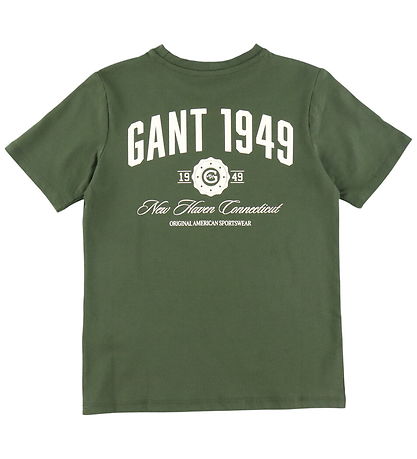 GANT T-shirt - New Haven - Dark Moss Green