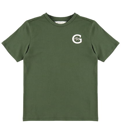 GANT T-shirt - New Haven - Dark Moss Green
