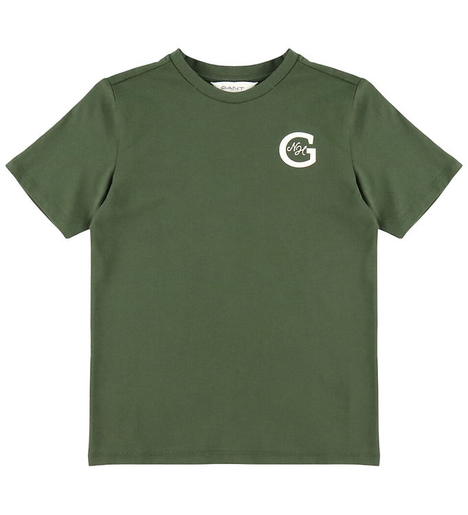 GANT T-shirt - New Haven - Dark Moss Green