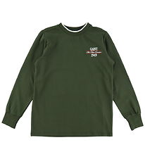 GANT Bluse - Crest - Dark Moss Green