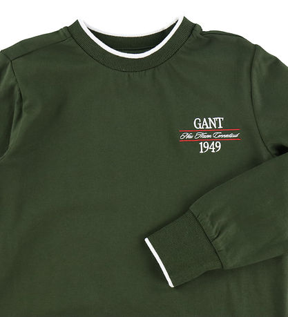 GANT Bluse - Crest - Dark Moss Green
