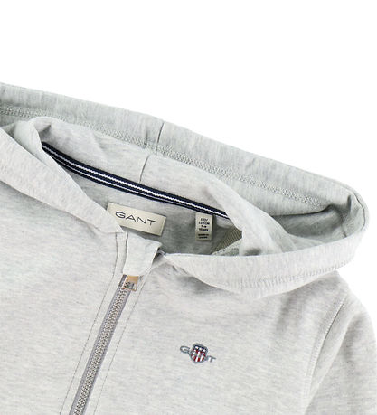 GANT Cardigan - Shield - Grey Melange