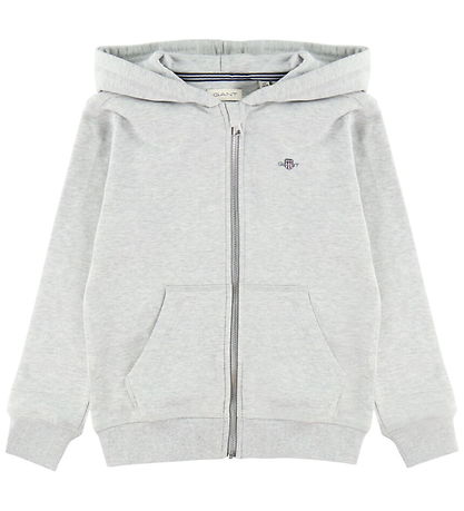 GANT Cardigan - Shield - Grey Melange