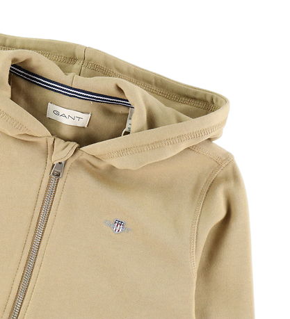 GANT Cardigan - Shield - Dark Khaki