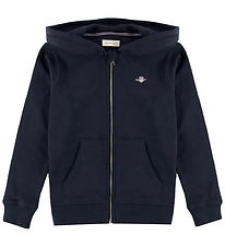 GANT Cardigan - Shield - Evening Blue