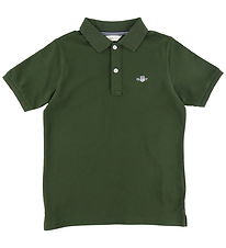 GANT Polo - Shield - Dark Moss Green