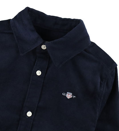 GANT Skjorte - Fløjl - Corduroy - Evening Blue
